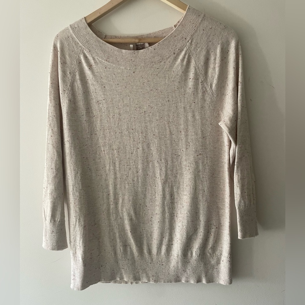 Loft Cream Speckled Sweater